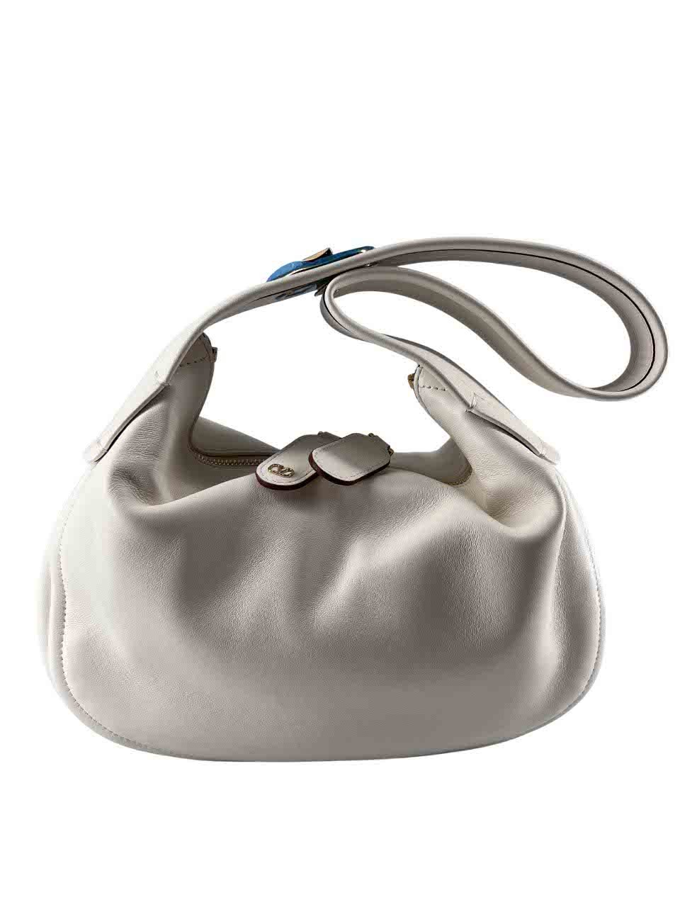 Valentino Garavani Valentino Garavani Ruffle Shoulder Bag Leather Large Wit