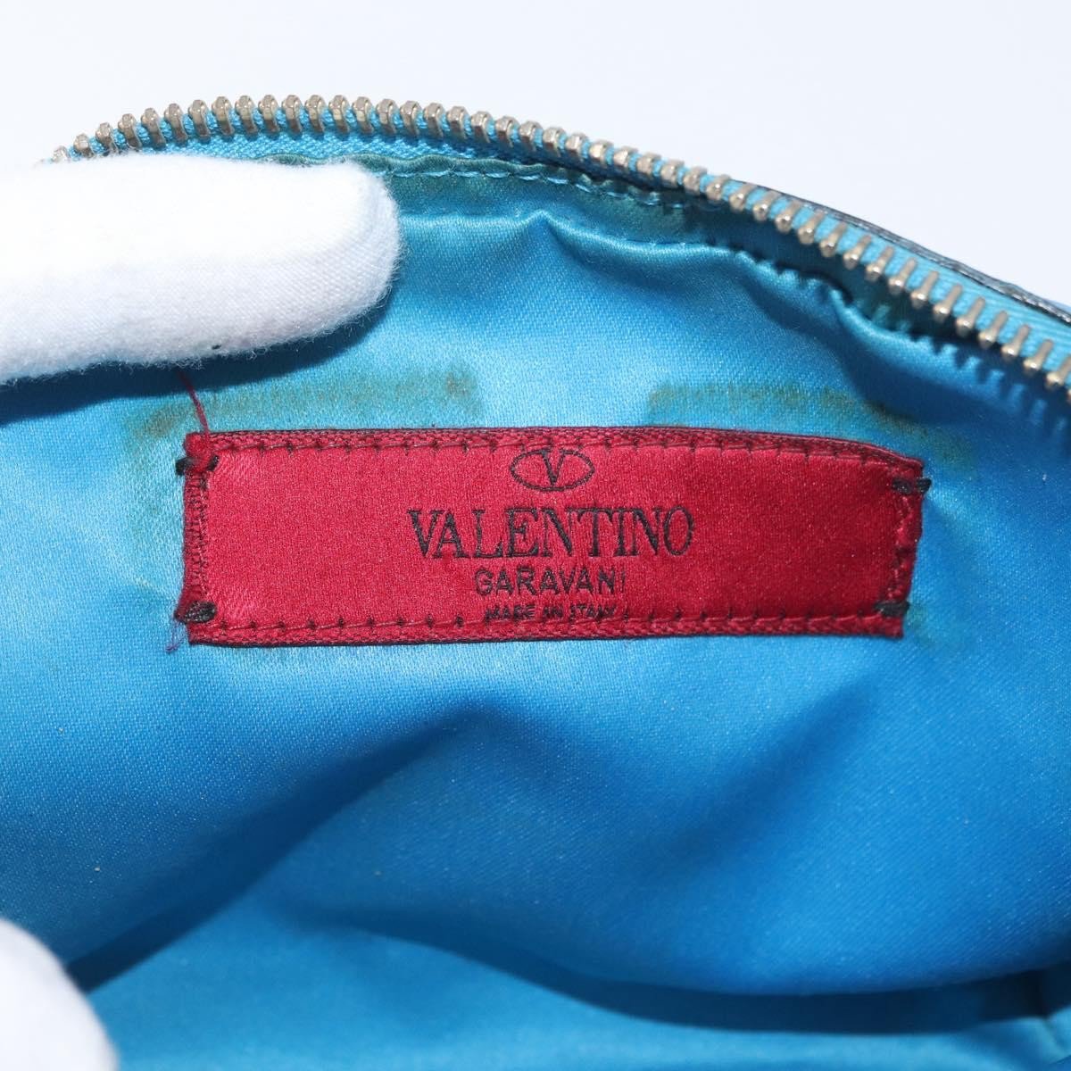 Valentino Garavani Rockstud Chain Camera Leather Mini Blauw