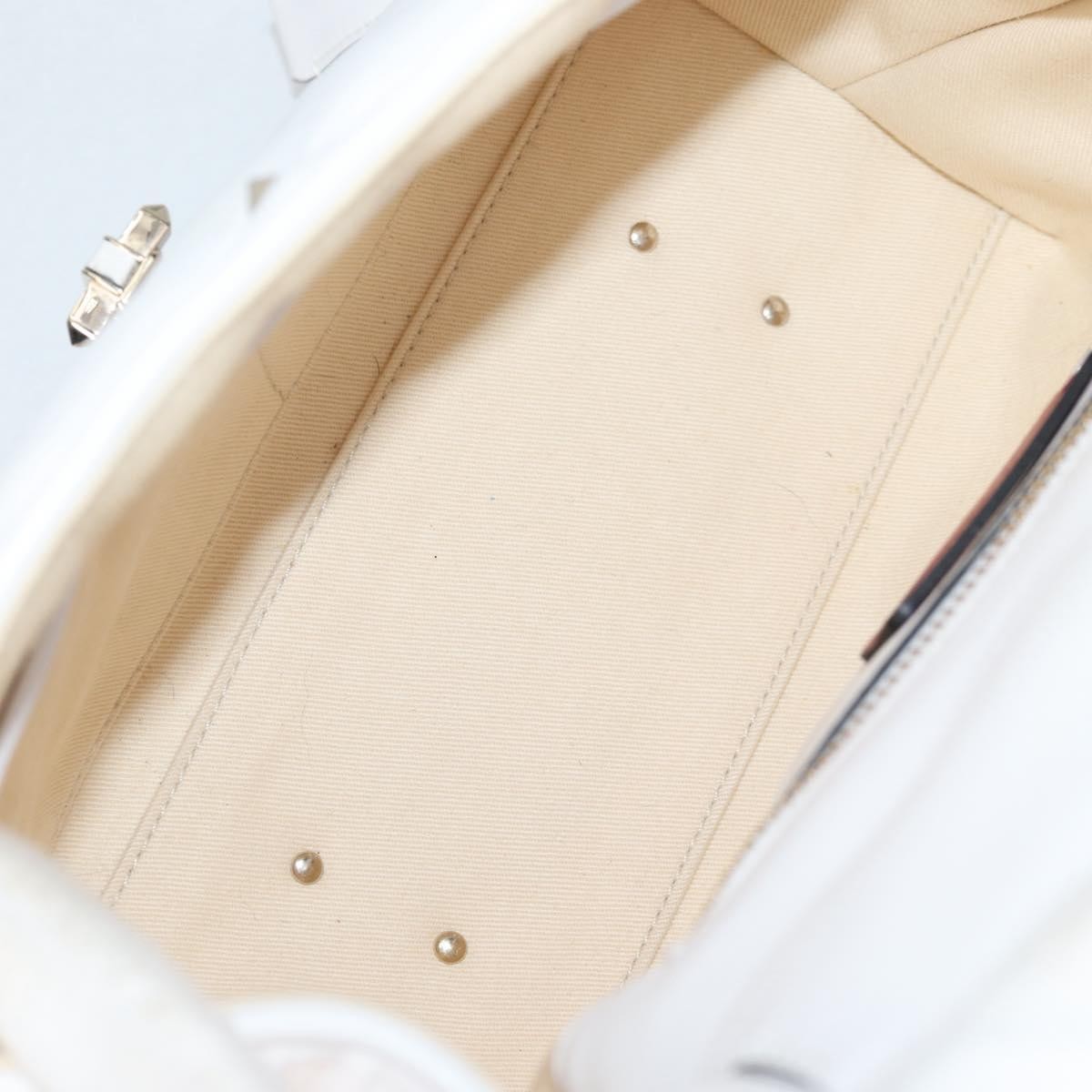 Valentino Garavani Valentino Garavani VLTN Candystud Top Handle Bag Printed Leather Medium Wit