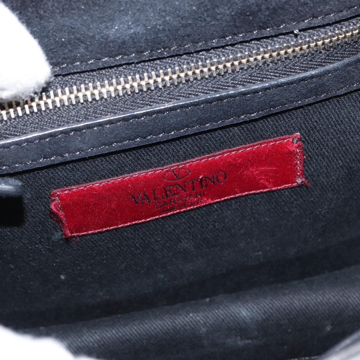 Valentino Garavani Valentino Garavani Glam Lock Shoulder Bag Patent Small Zwart