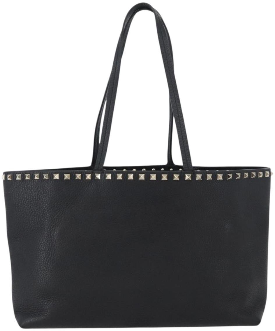 Valentino Garavani Rockstud Shopping Tote Leather Medium Zwart