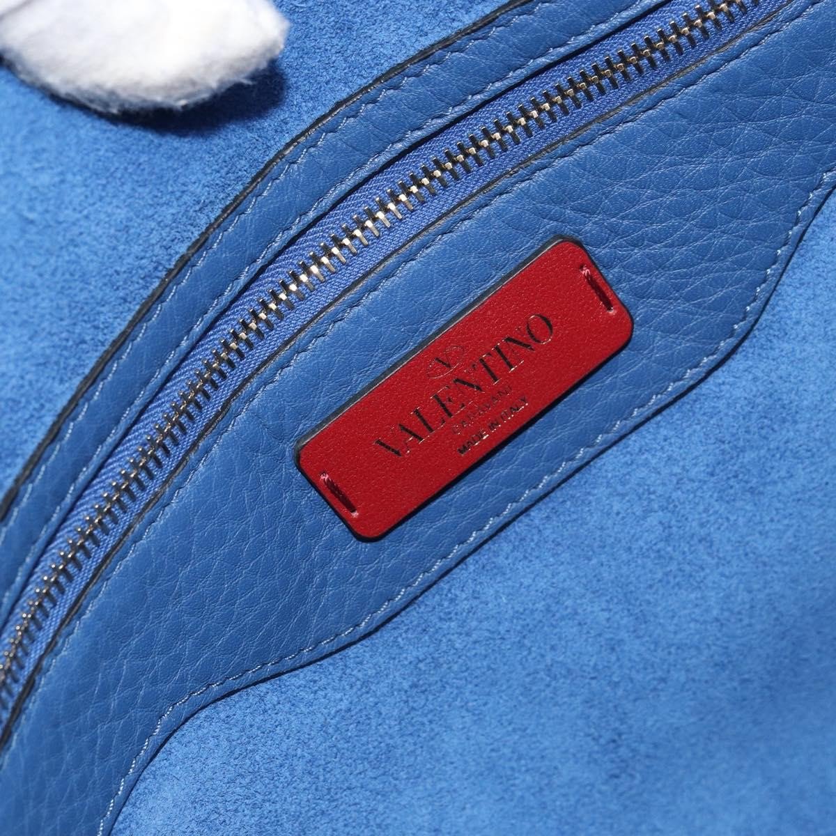 Valentino Garavani Valentino Garavani Rockstud Shopper Tote Leather Large Blauw