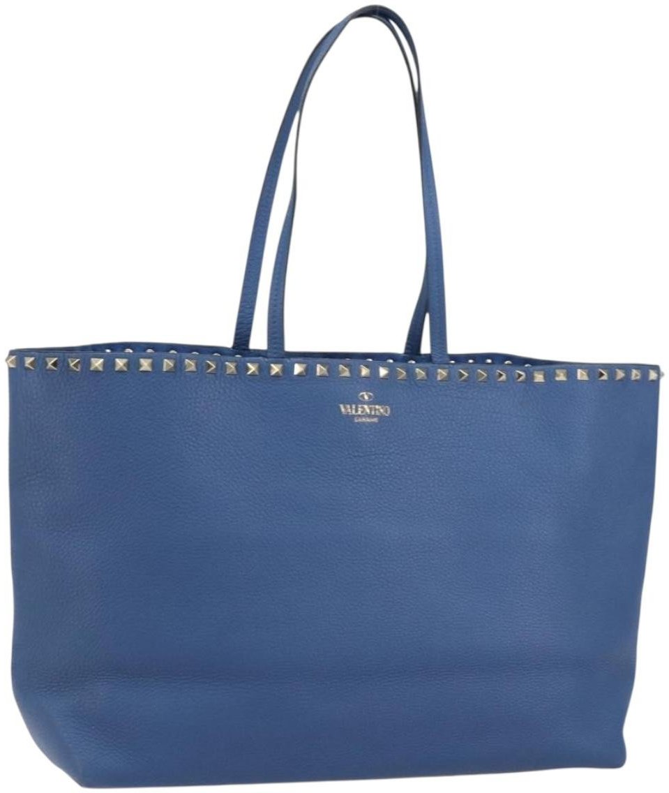 Valentino Garavani Valentino Garavani Rockstud Shopper Tote Leather Large Blauw