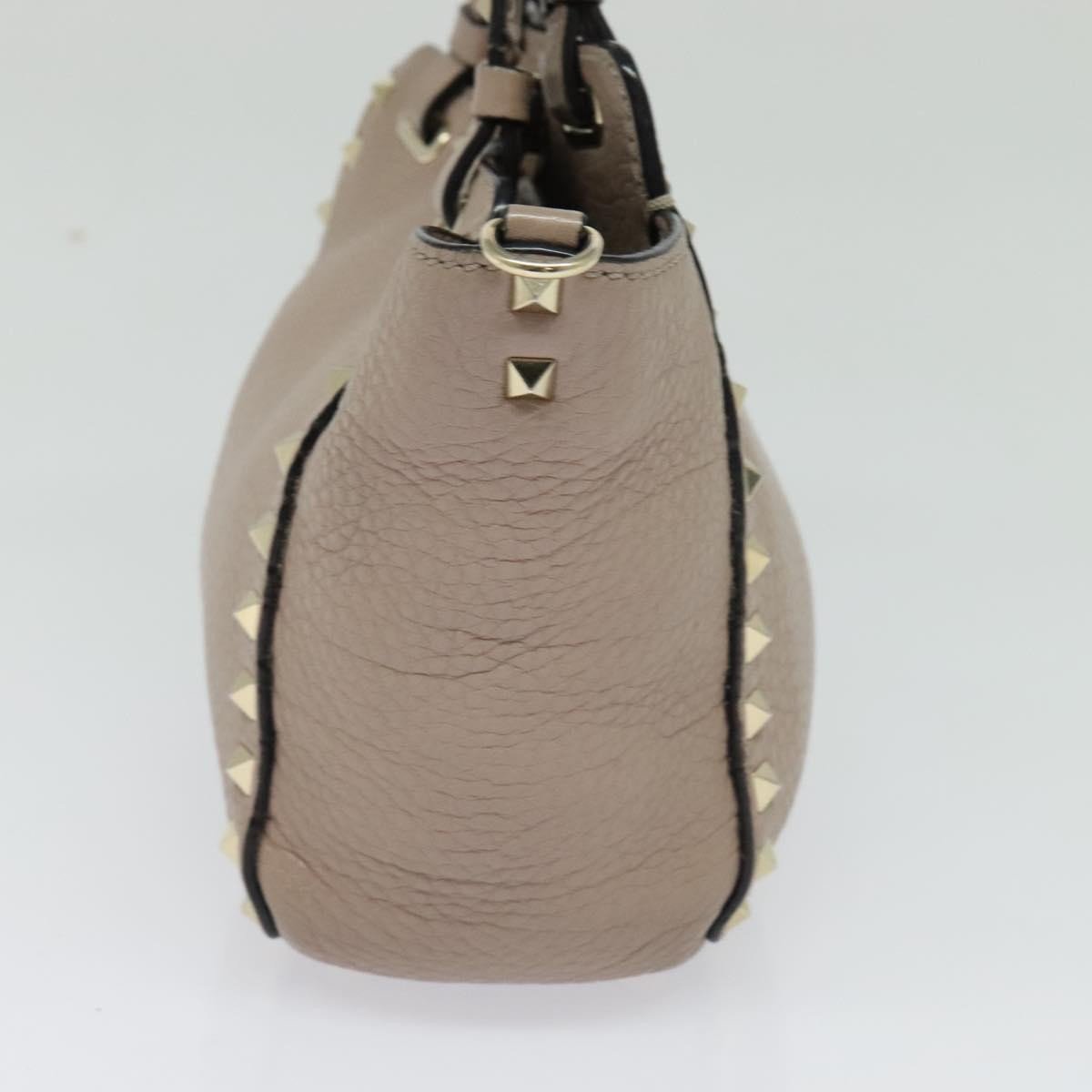 Valentino Garavani Valentino Garavani Rockstud Tote Pebbled Leather Mini Beige