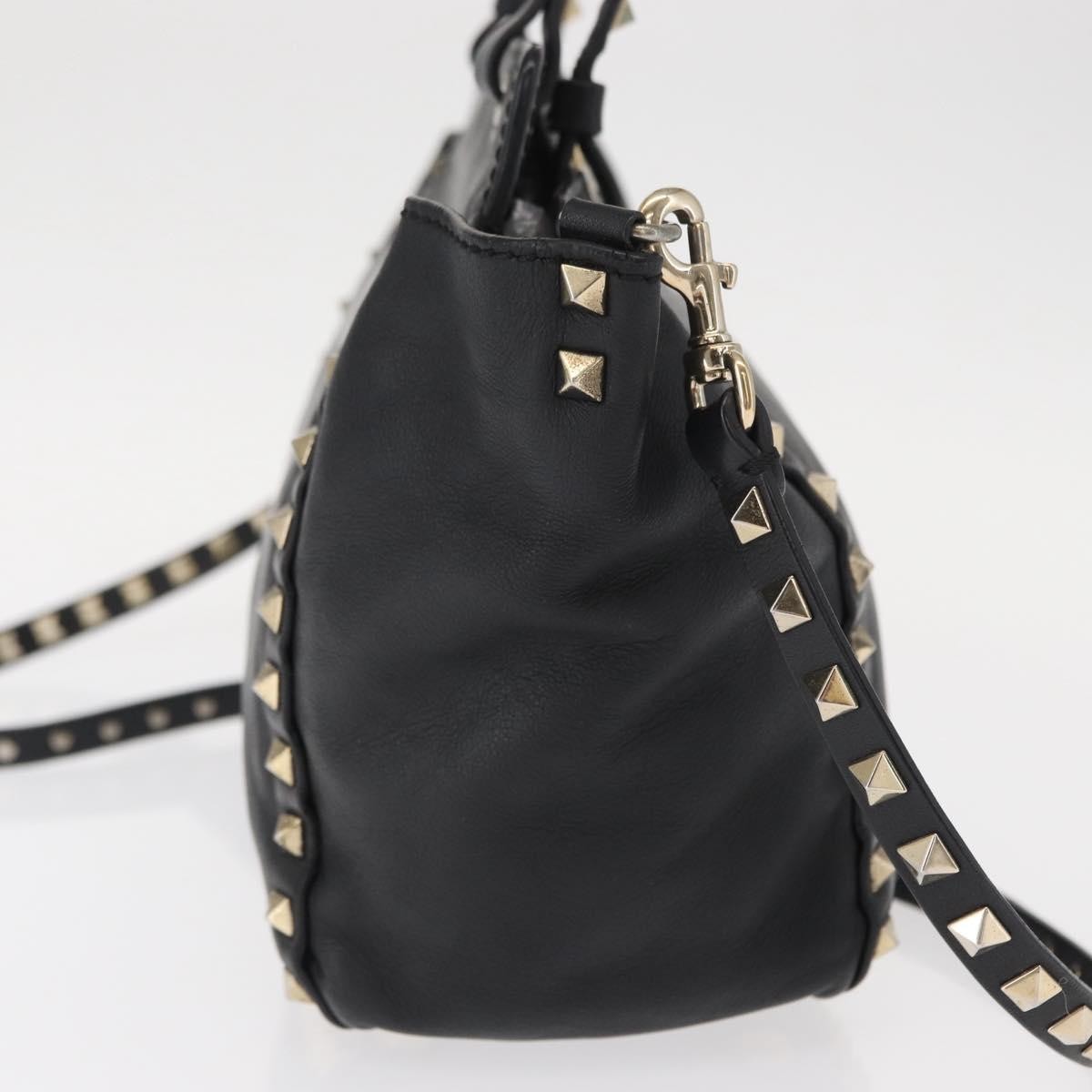 Valentino Garavani Valentino Garavani Rockstud Tote Textured Leather Medium Zwart