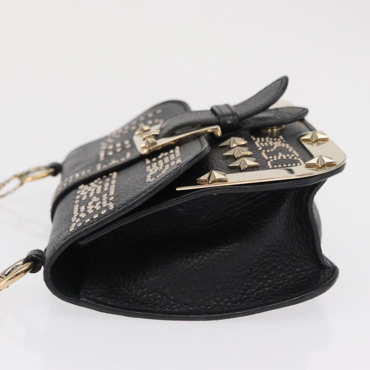 Valentino Garavani Chain Flap Leather Small Zwart