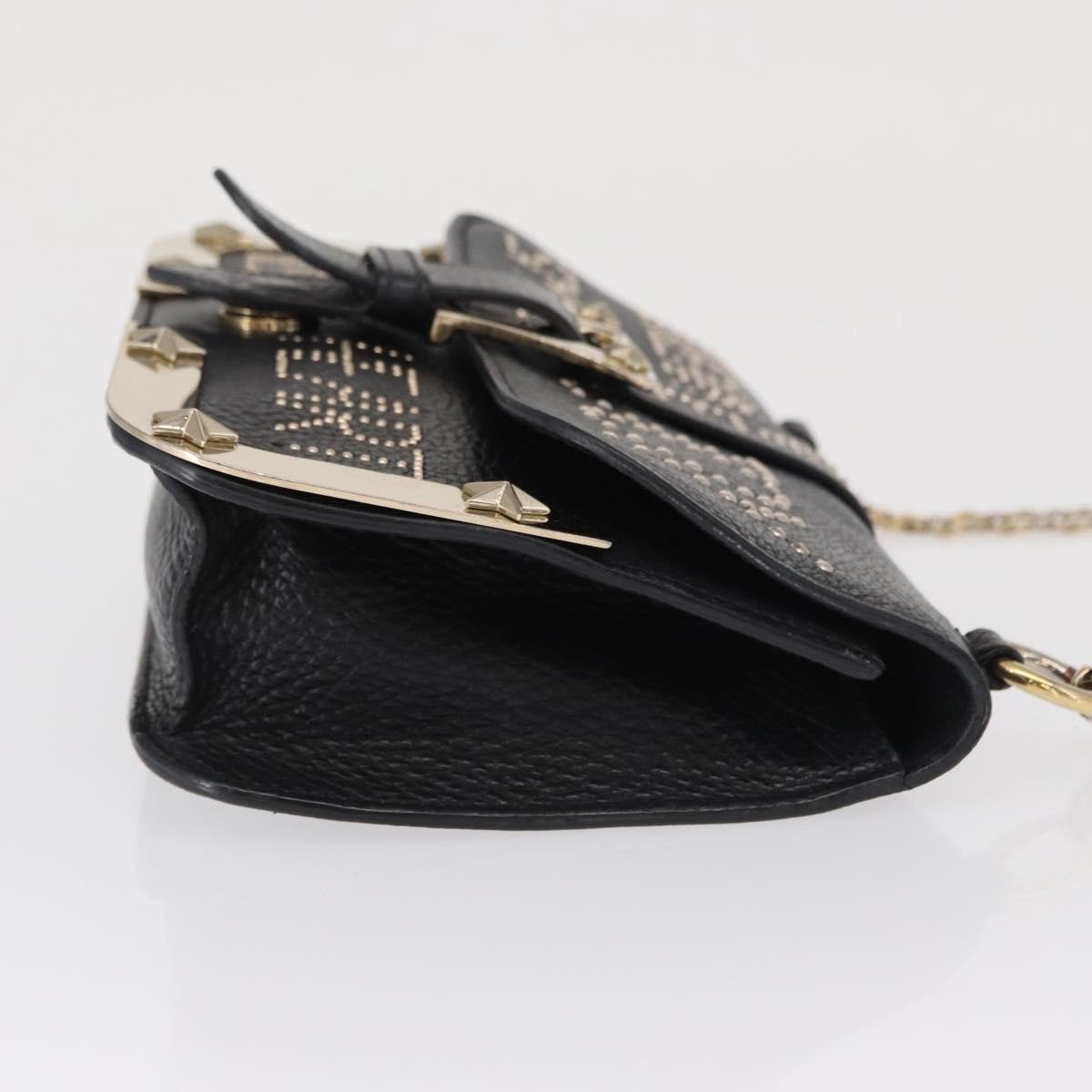Valentino Garavani Chain Flap Leather Small Zwart
