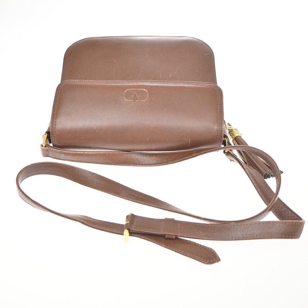 Valentino Garavani VLTN Flap Clutch Leather Bruin