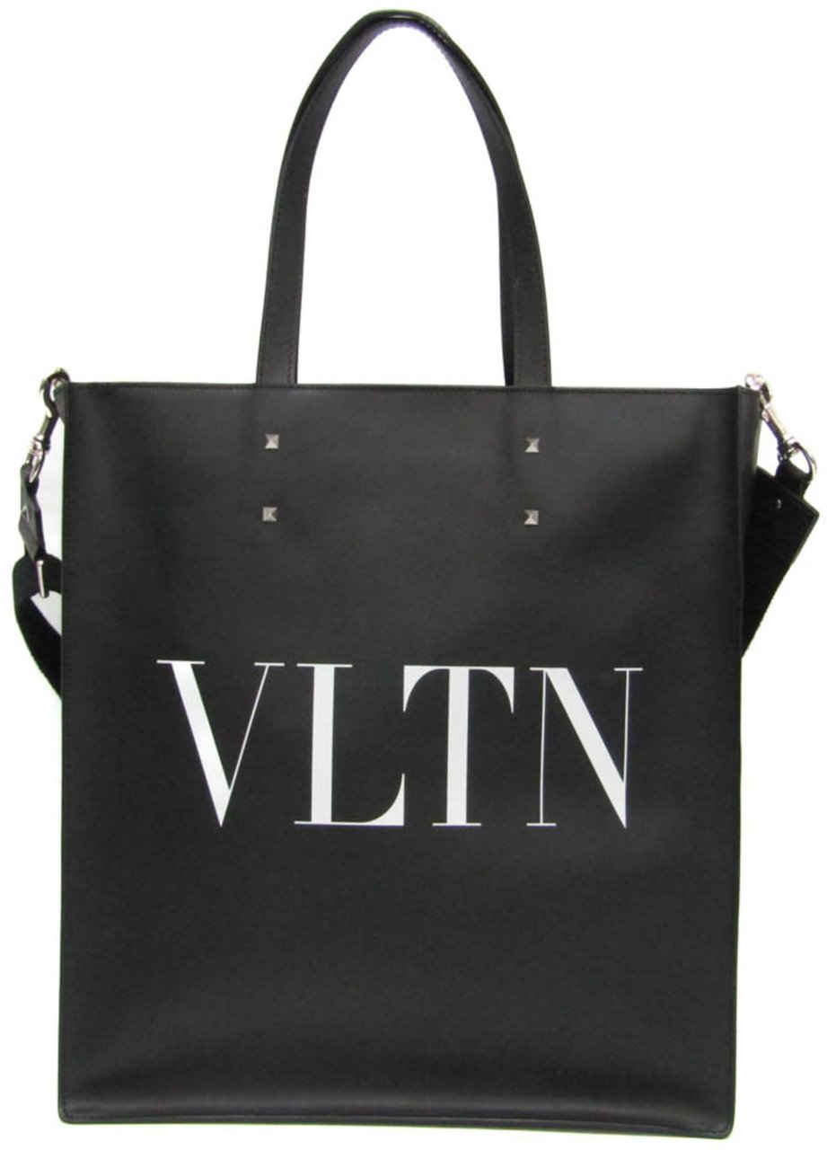 Valentino Garavani Valentino Garavani VLTN Tote Leather Medium Zwart