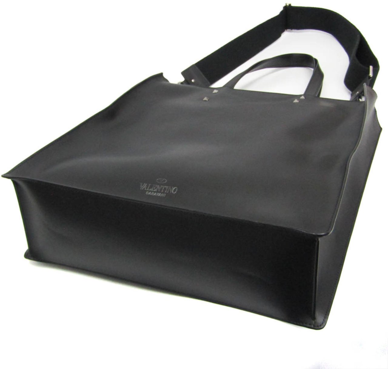 Valentino Garavani Valentino Garavani VLTN Tote Leather Medium Zwart