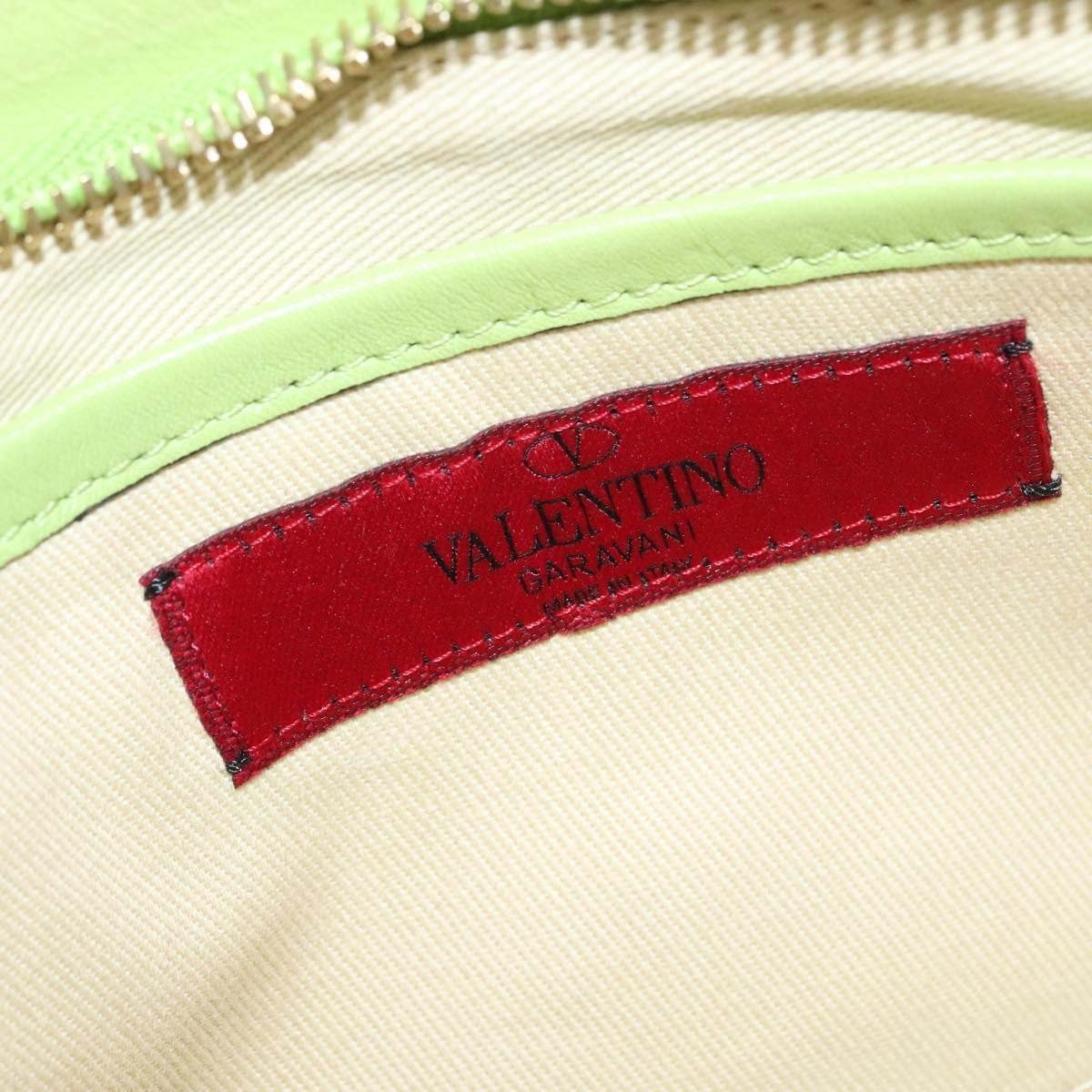 Valentino Garavani Rockstud Wristlet Leather Small Groen