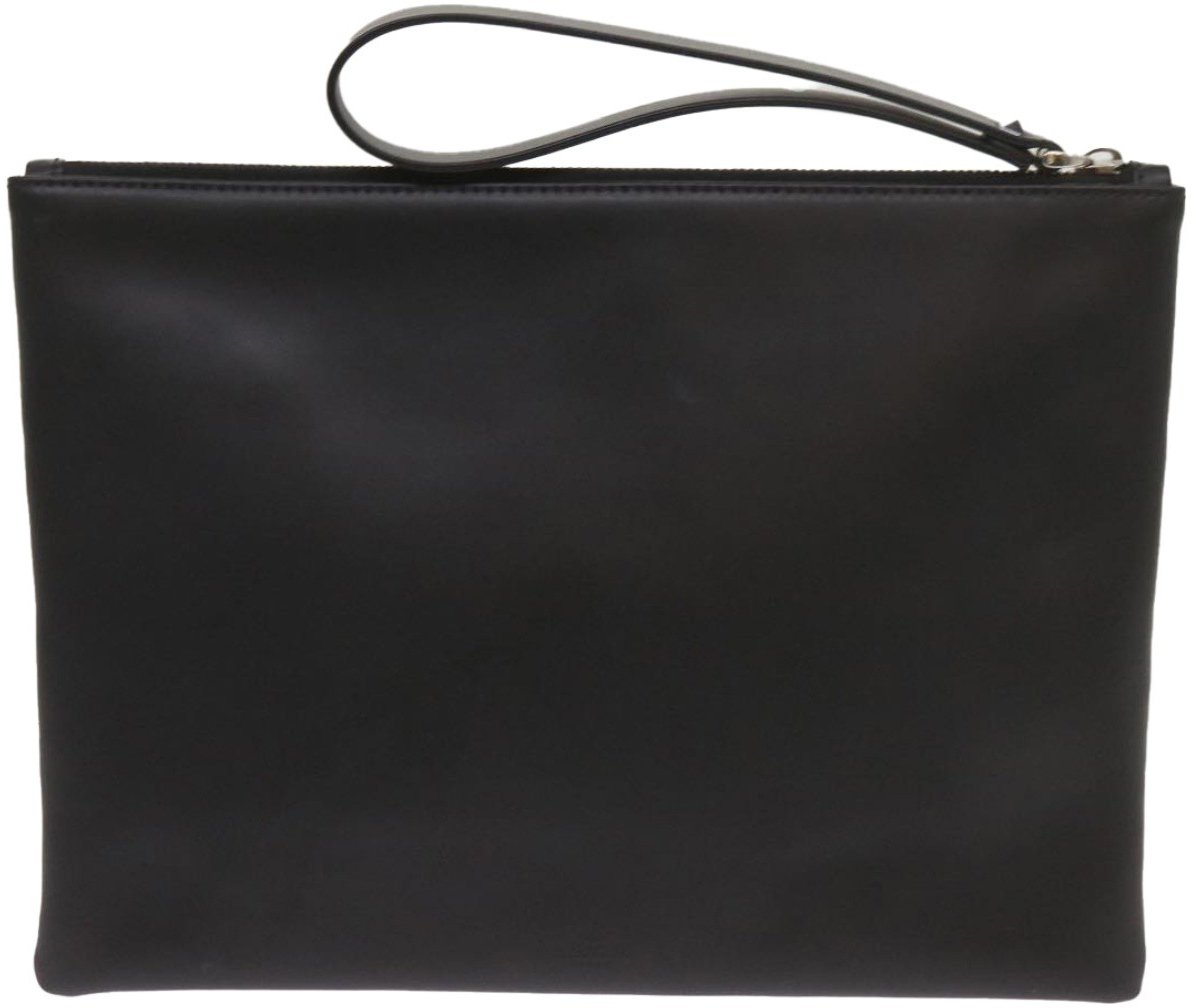 Valentino Garavani VLTN Wristlet Clutch Printed Leather Medium Zwart
