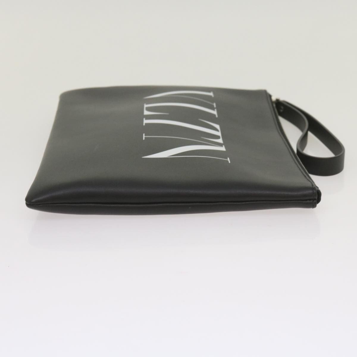Valentino Garavani VLTN Wristlet Clutch Printed Leather Medium Zwart