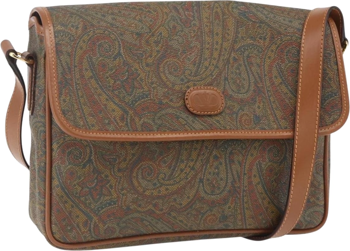 Valentino Garavani Vintage Canvas and Leather Bruin