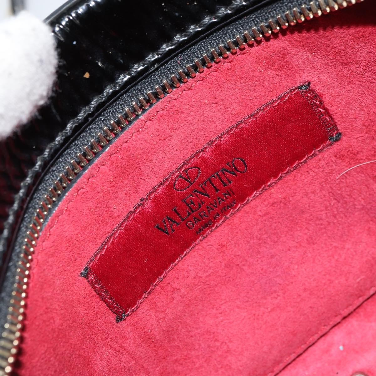 Valentino Garavani Valentino Garavani Rockstud Chain Camera Crossbody Bag Patent leather Rood