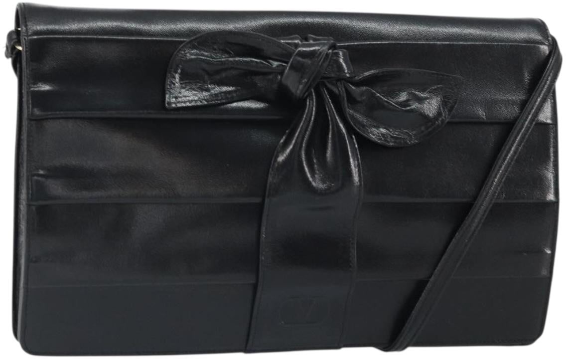 Valentino Garavani Valentino Garavani Bow Crossbody Bag Leather Small Zwart