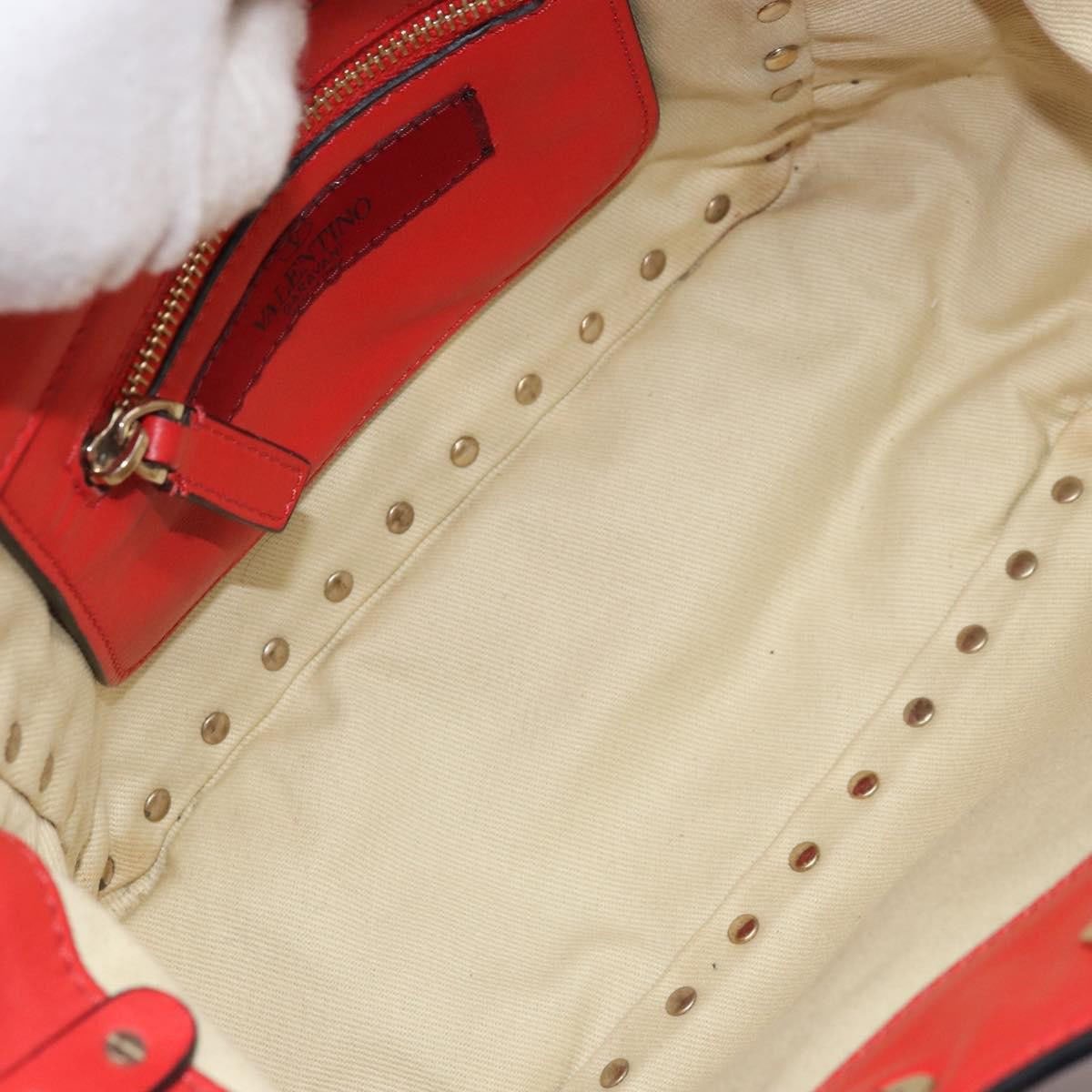 Valentino Garavani Valentino Garavani Rockstud Tote Soft Leather Mini Rood