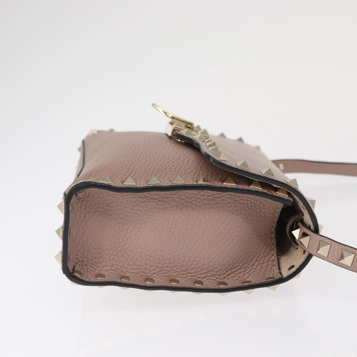 Valentino Garavani Valentino Garavani Rockstud Flip Lock Flap Bag Leather Medium Roze