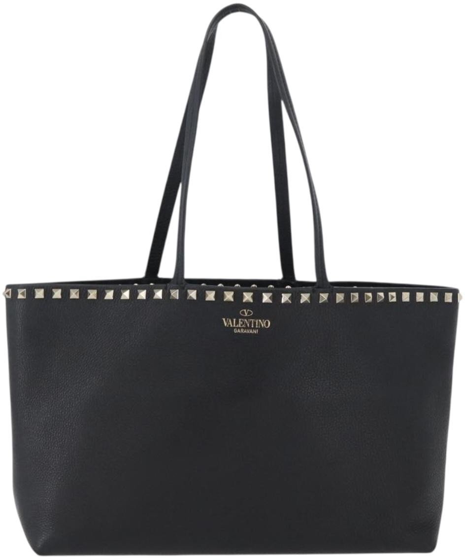 Valentino Garavani Valentino Garavani Rockstud Shopper Tote Leather Medium Zwart