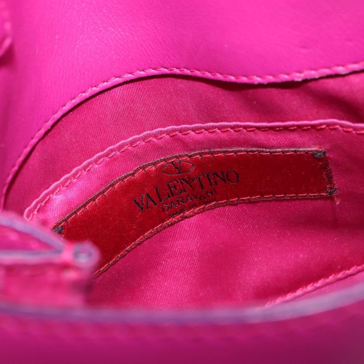 Valentino Garavani Valentino Garavani Rockstud Saddle Crossbody Bag Leather Mini Roze