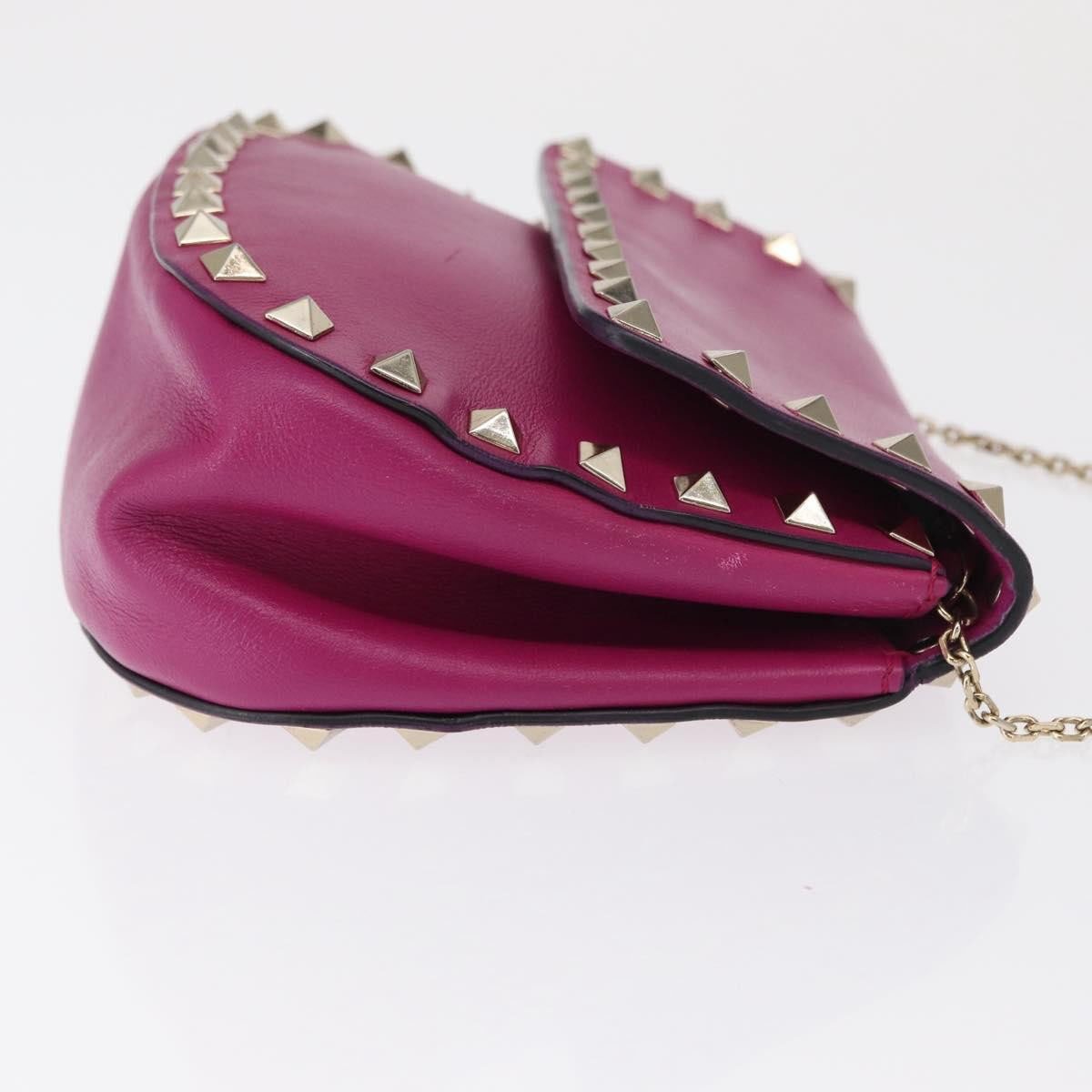 Valentino Garavani Valentino Garavani Rockstud Saddle Crossbody Bag Leather Mini Roze