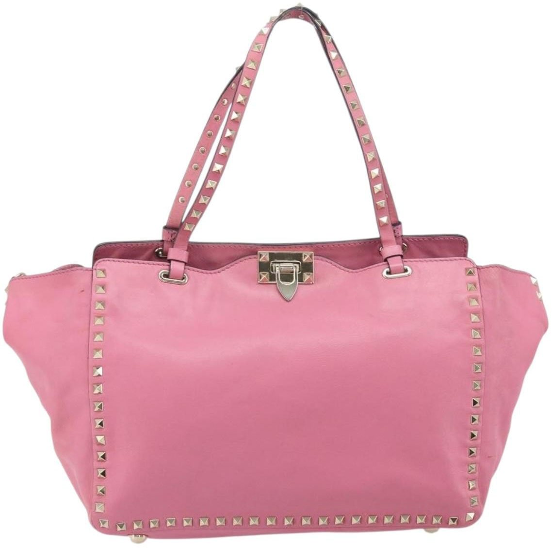 Valentino Garavani Valentino Garavani Rockstud Tote Soft Leather Medium Roze