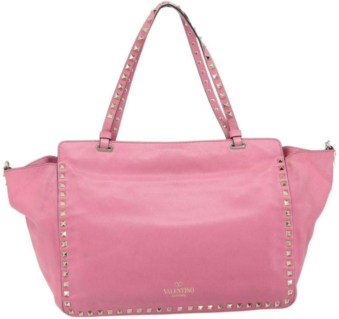 Valentino Garavani Valentino Garavani Rockstud Tote Soft Leather Medium Roze