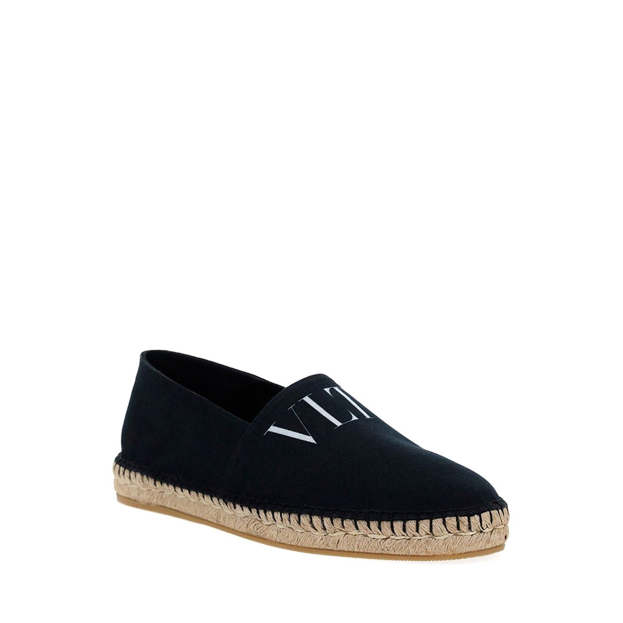 Valentino Garavani Valentino Garavani Canvas Logo Espadrillas Zwart