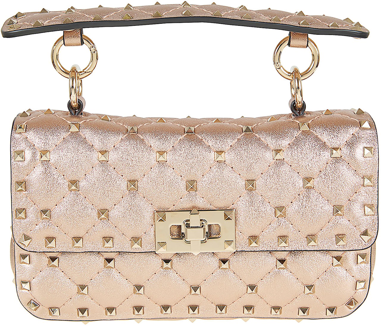 VALENTINO GARAVANI SMALL SHOULDER BAG ROCKSTUD SPIKE Paars