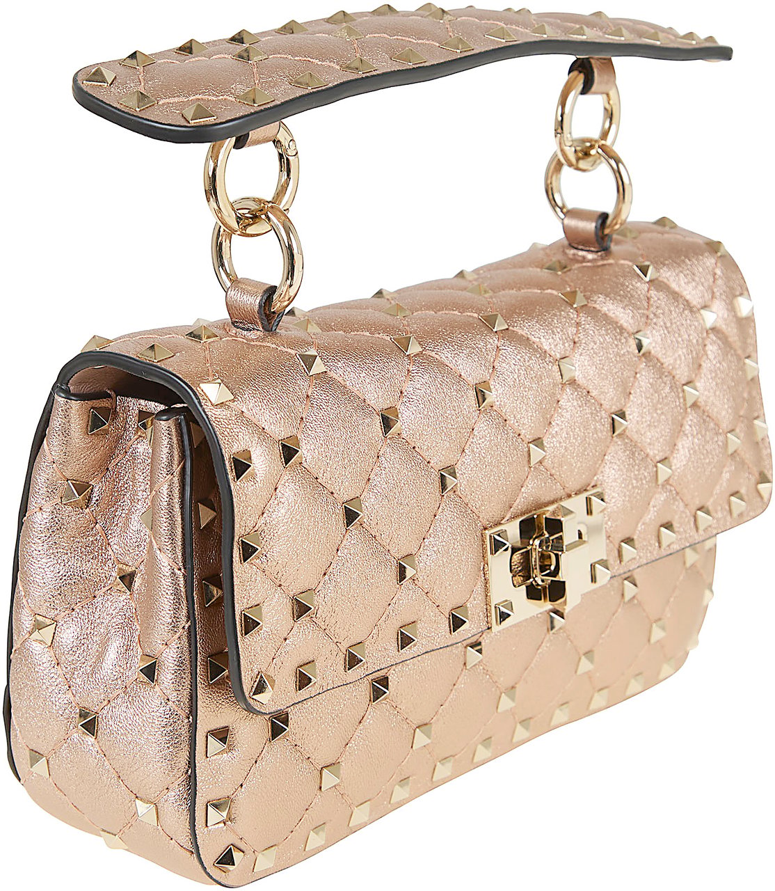 VALENTINO GARAVANI SMALL SHOULDER BAG ROCKSTUD SPIKE Paars