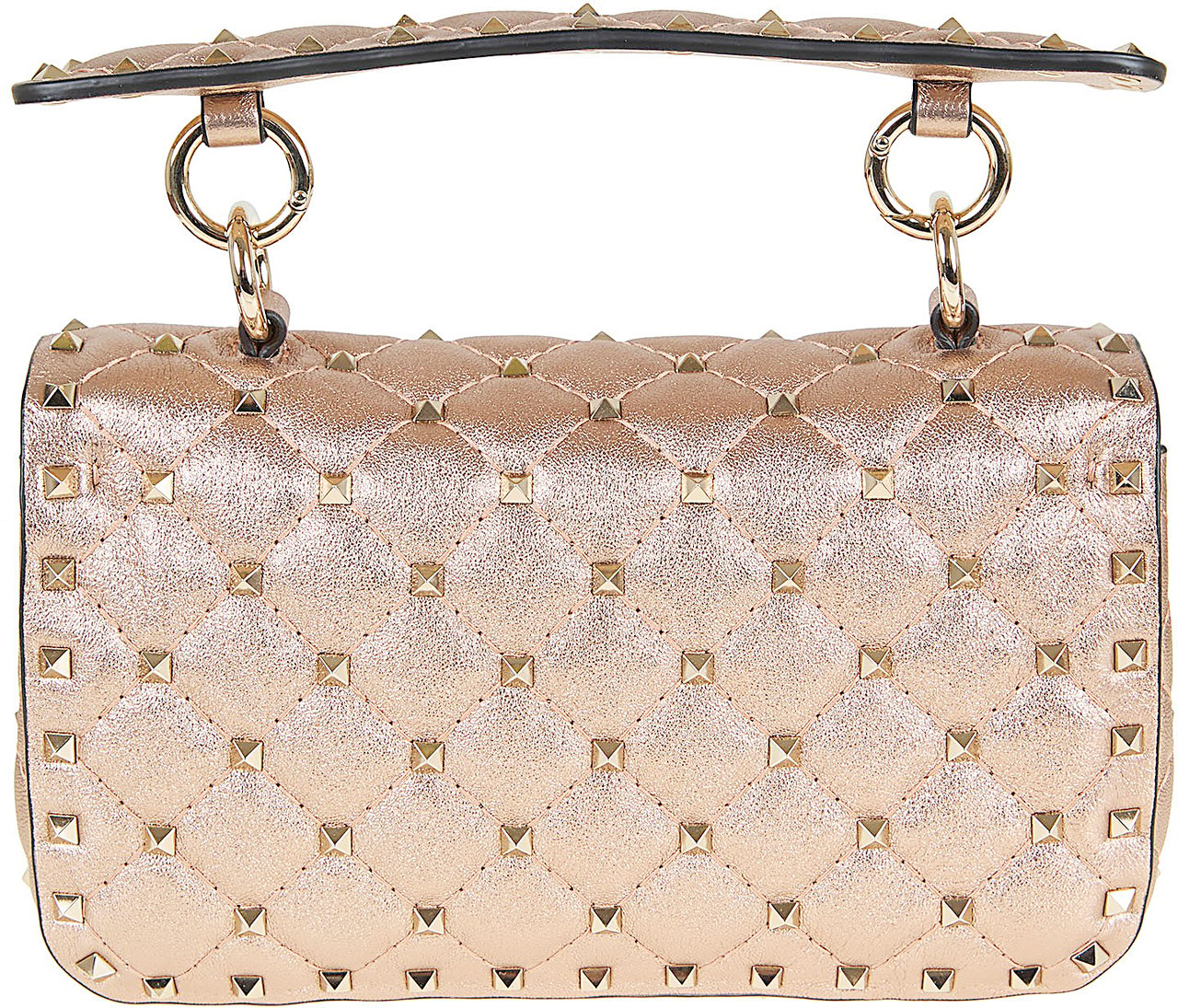 VALENTINO GARAVANI SMALL SHOULDER BAG ROCKSTUD SPIKE Paars