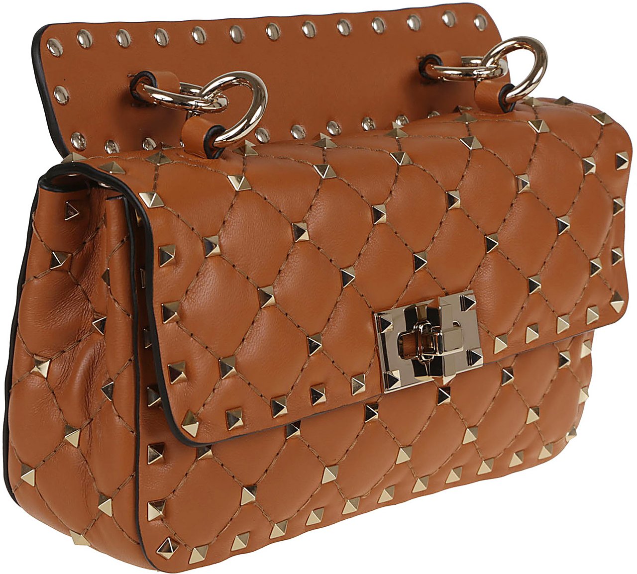 VALENTINO GARAVANI SMALL SHOULDER BAG ROCKSTUD SPIKE Zilver