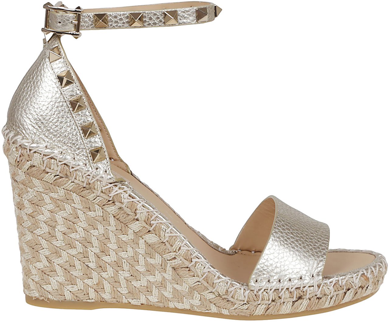 Valentino Garavani VALENTINO GARAVANI WEDGE ESPADRILLAS Zilver