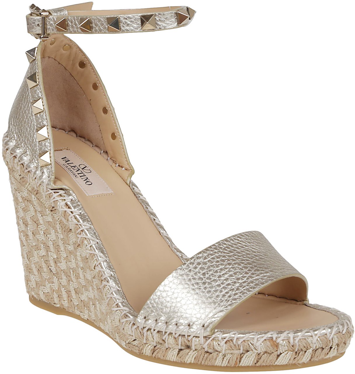 Valentino Garavani VALENTINO GARAVANI WEDGE ESPADRILLAS Zilver