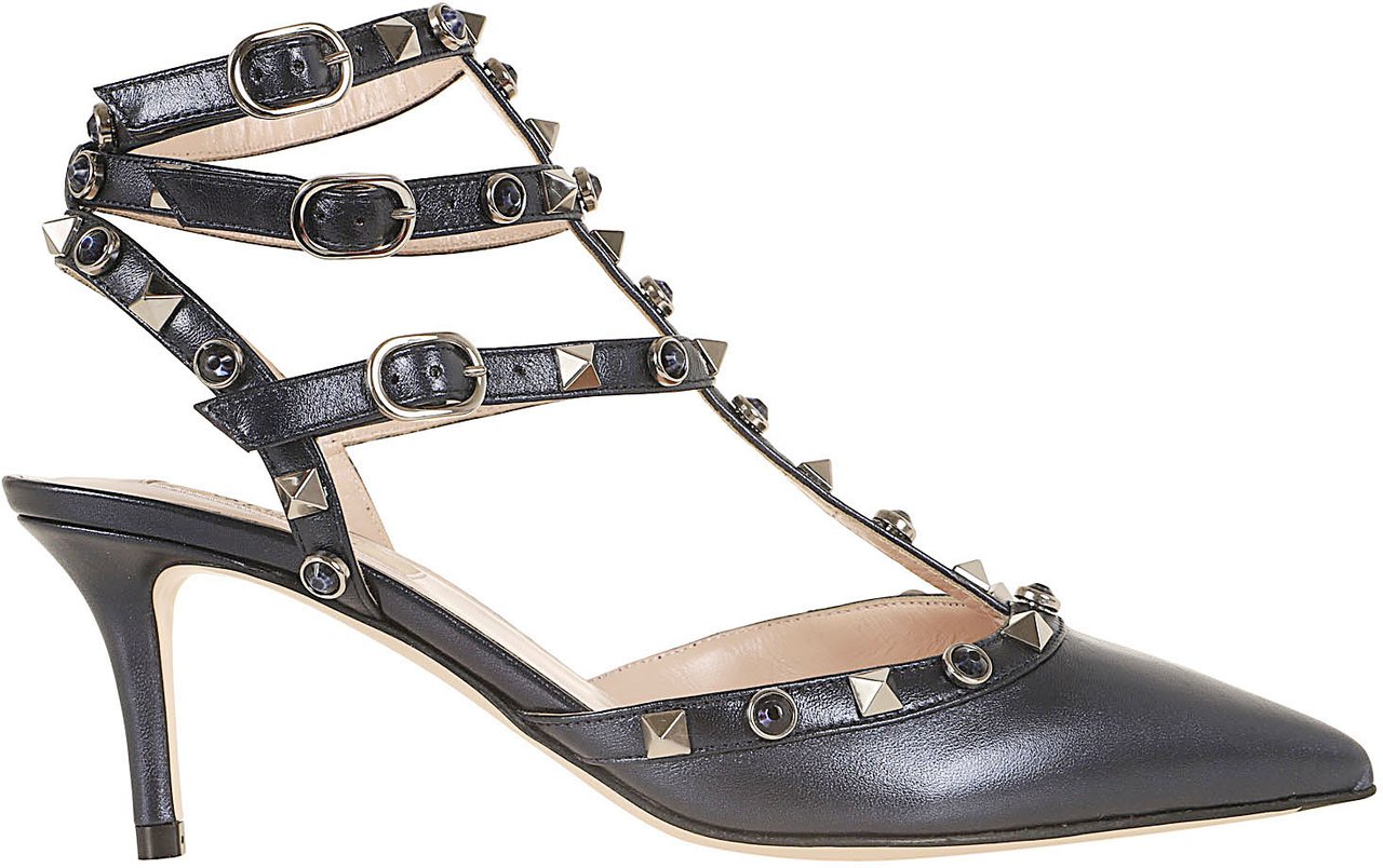 Valentino Garavani VALENTINO GARAVANI ANKLE STRAP ROCKSTUD T. 65 Paars