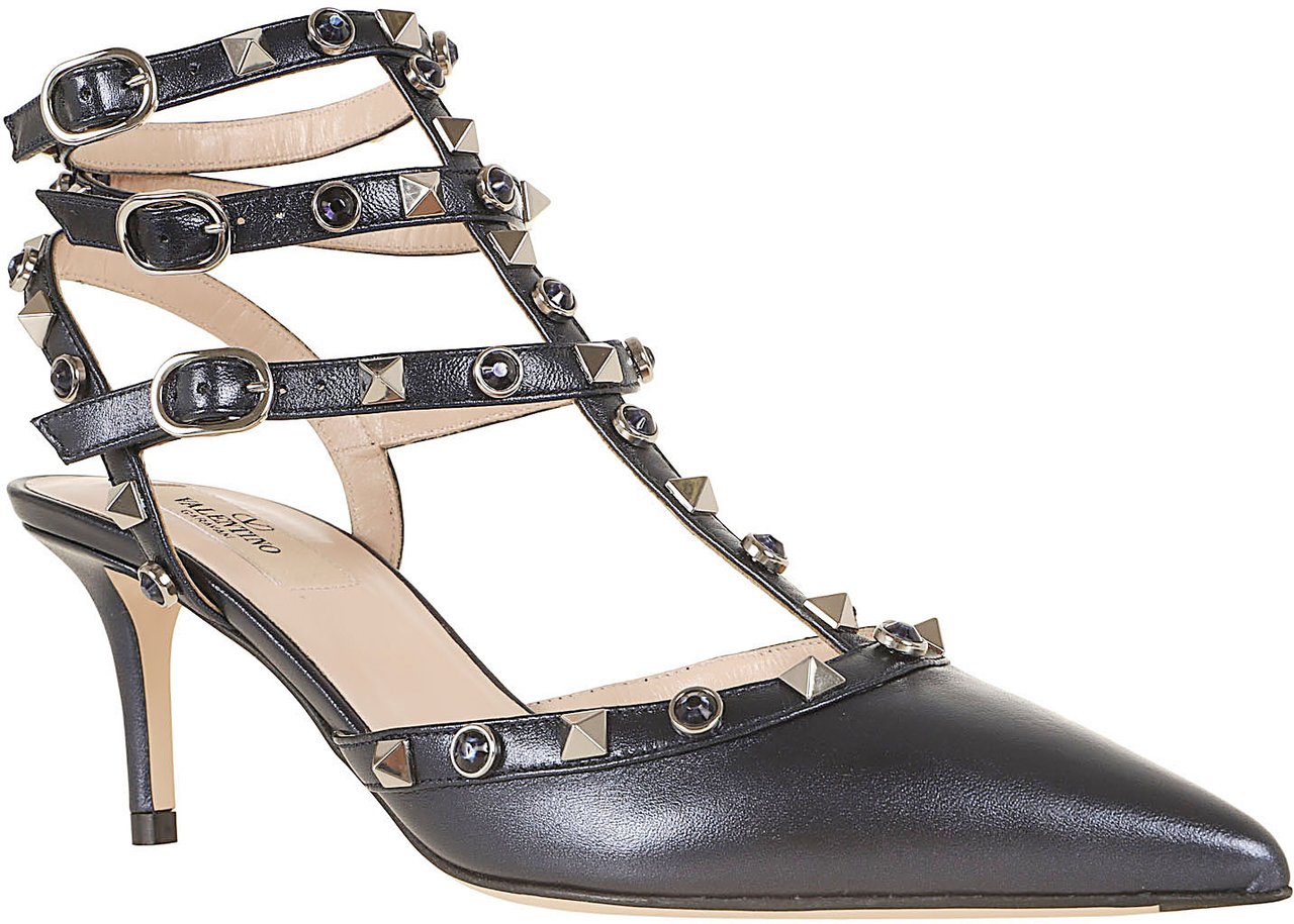 Valentino Garavani VALENTINO GARAVANI ANKLE STRAP ROCKSTUD T. 65 Paars
