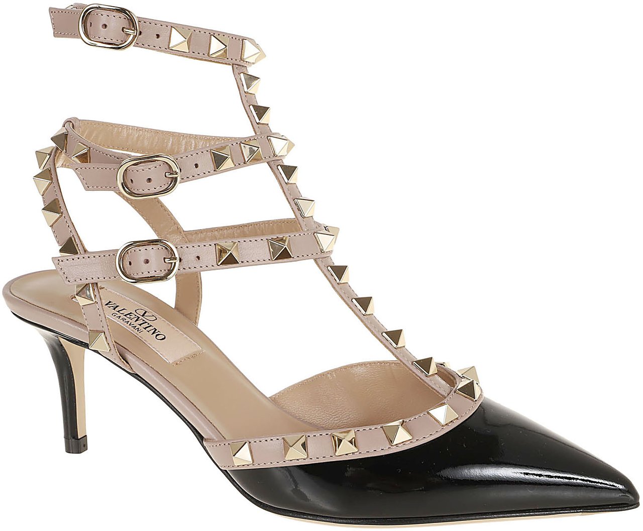 VALENTINO GARAVANI ANKLE STRAP ROCKSTUD T. 65 Zwart