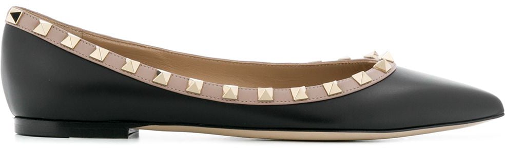 Valentino Garavani Flat Shoes Black Zwart