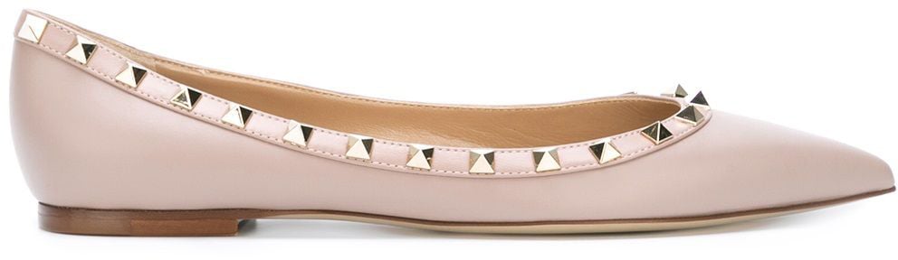 Valentino Garavani Flat Shoes Powder Roze