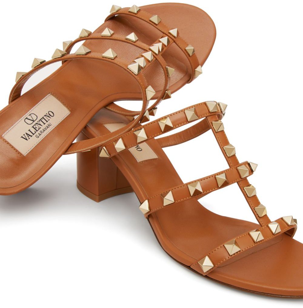 Valentino Garavani Sandals Leather Brown Bruin
