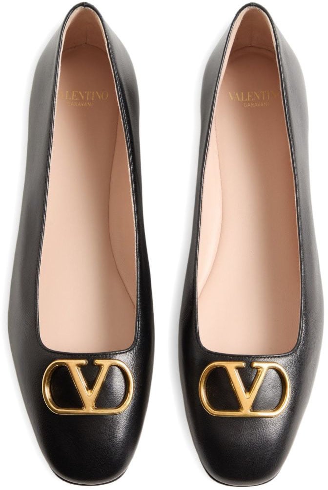 Valentino Garavani Flat Shoes Black Zwart