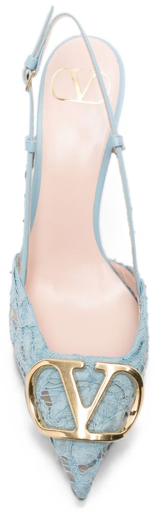 Valentino Garavani With Heel Light Blue Lichtblauw