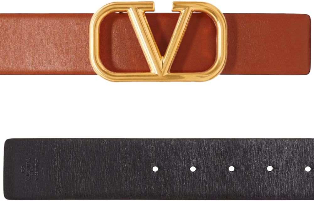 Valentino Garavani Belts Leather Brown Bruin