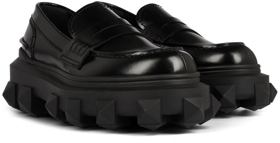 Valentino Garavani Trackstud Loafers Zwart