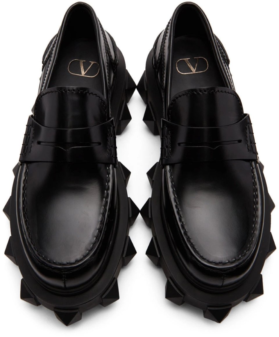 Valentino Garavani Trackstud Loafers Zwart