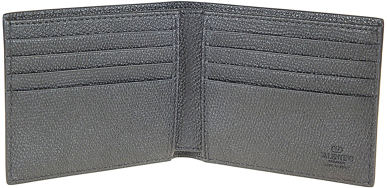 VALENTINO GARAVANI BILLFOLD WALLET ONLY CARD Zwart
