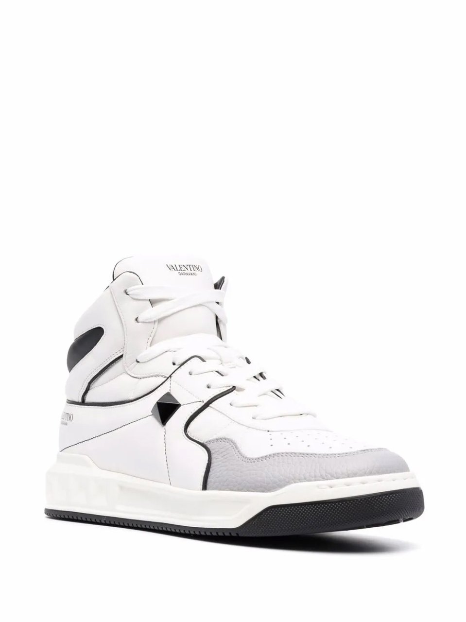 Valentino Garavani One Stud Mid-top Sneakers Wit