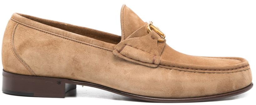 Valentino Garavani Flat Shoes Leather Brown Bruin