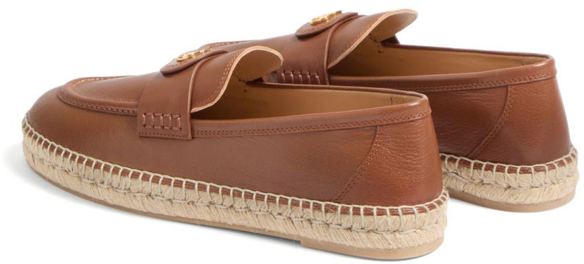 Valentino Garavani Flat Shoes Leather Brown Bruin