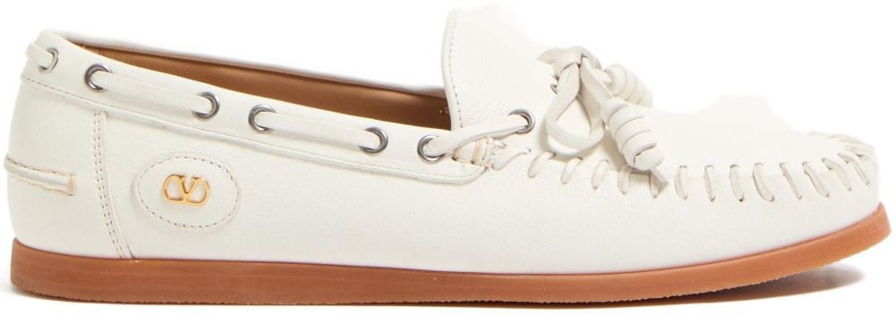 Valentino Garavani Flat Shoes Ivory Wit